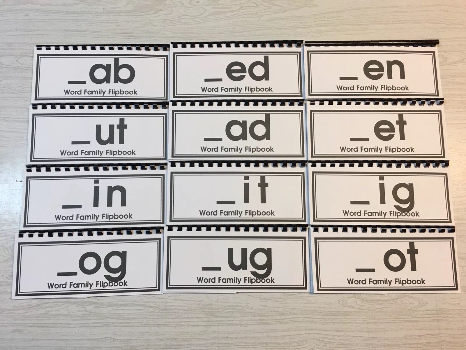 Word Family Flip Books – Set of 12 – Kit One