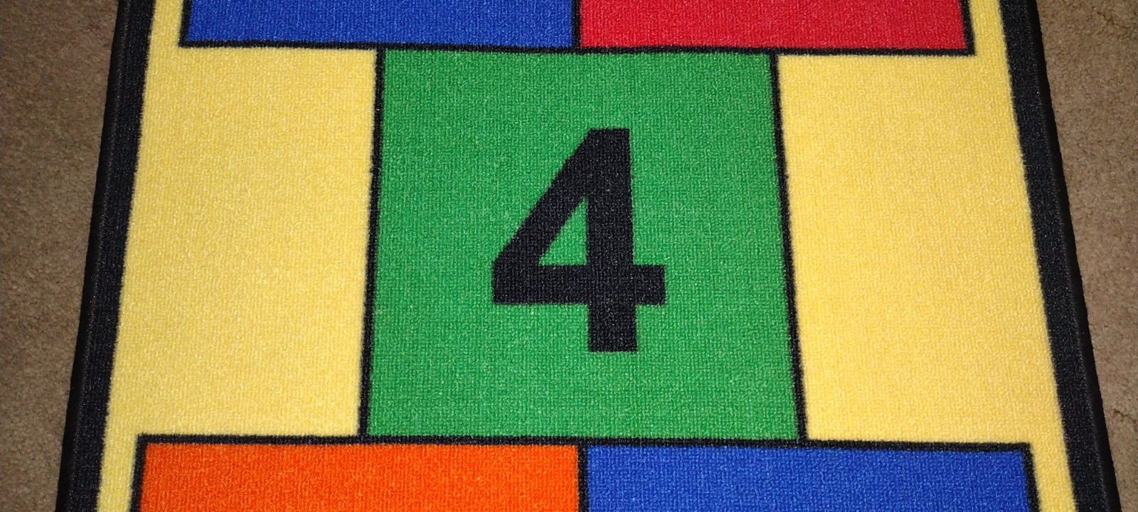 Hopscotch Rug Game Multi Color Learning Carpet Educational Kids Floor Mat