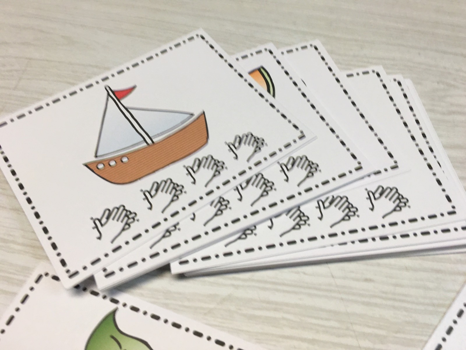 Syllable Counting – Learning Center Kits – Laminated – Dry Erase Cards