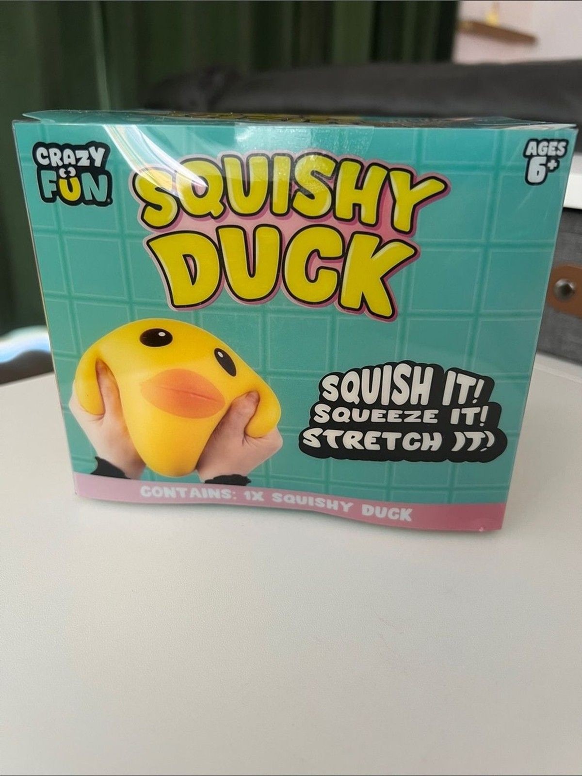 RMS C Jumbo Squishy Duck Squeeze Stretch Toy Yellow Orange Sensory RMS