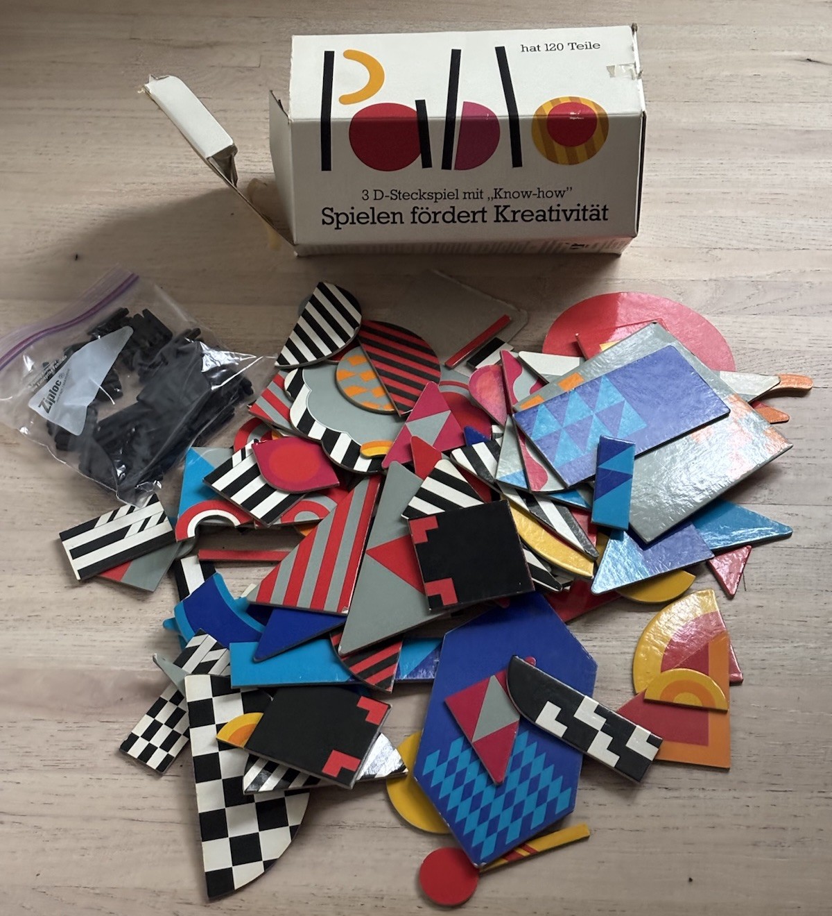 Vintage Pablo Picasso 3D Stick Game German Construction Set Rare in Original Box