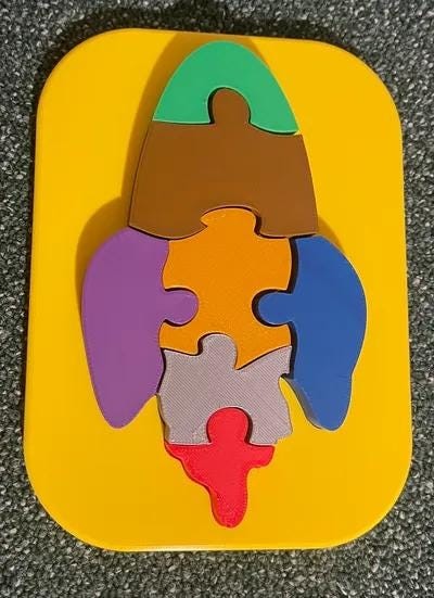 Rocket Shape Puzzle for Kids – Motor Skills Development and Shape Orientation –