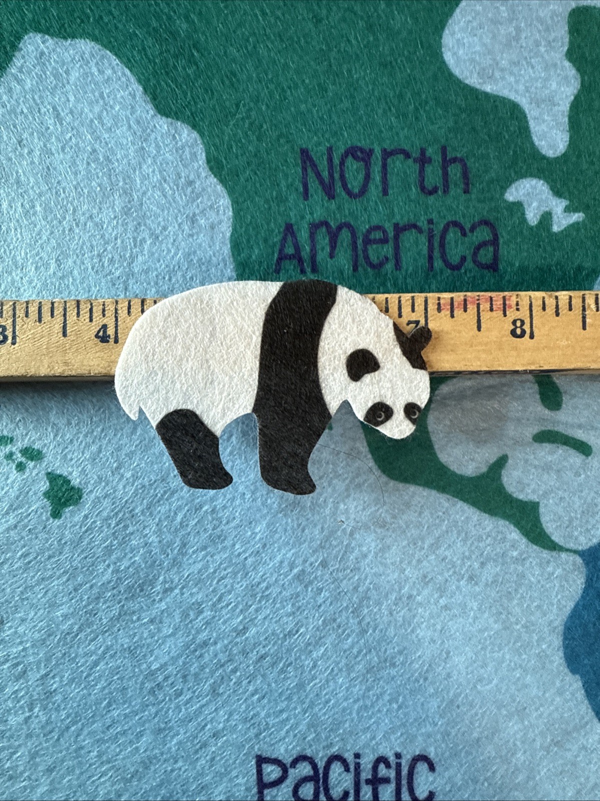 Felt World Map with Felt Animals Match to Continent Felt Pieces Horizon