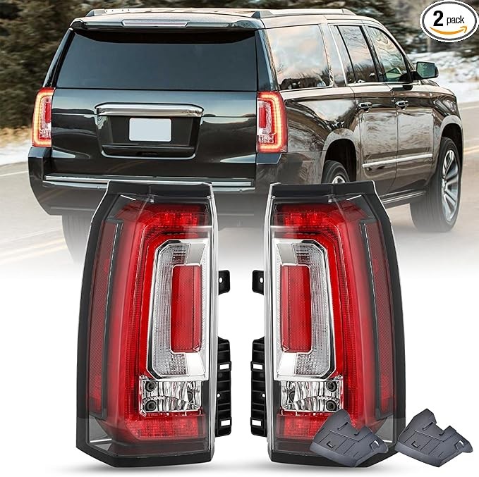 LED Tail Lights Assembly Fit for 2015-2020 GMC Yukon/Yukon XL Denali SLE SLT Rea