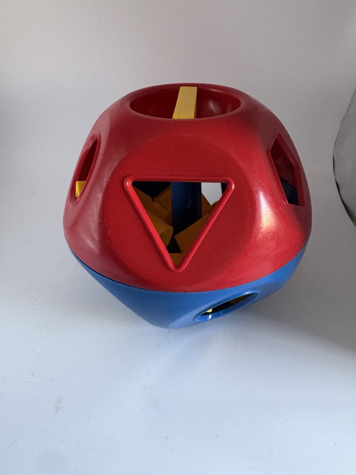 Tupperware Shape O Ball Sorter Red Blue with Complete Set of 10 Shapes