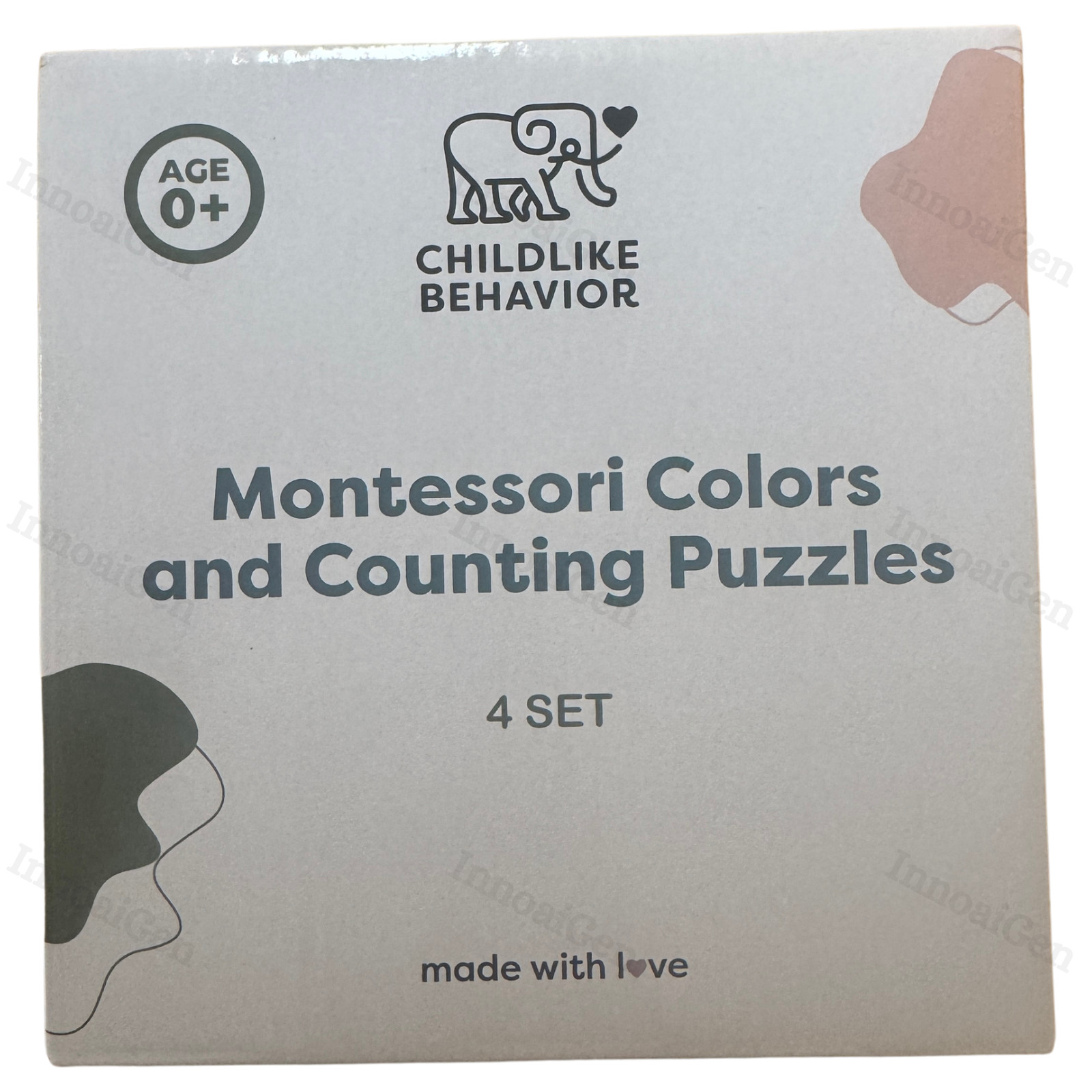 Montessori Colors & Counting Puzzles 4 Set Kids Learning Toy New Sealed Toy Box