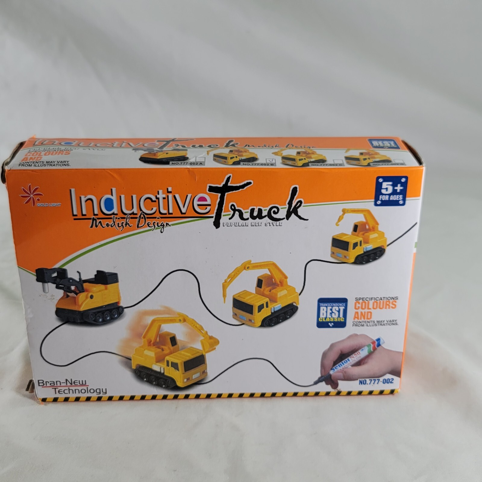 Gold Light Inductive Truck Modish Design Toy – Will Follow Any Drawn Line