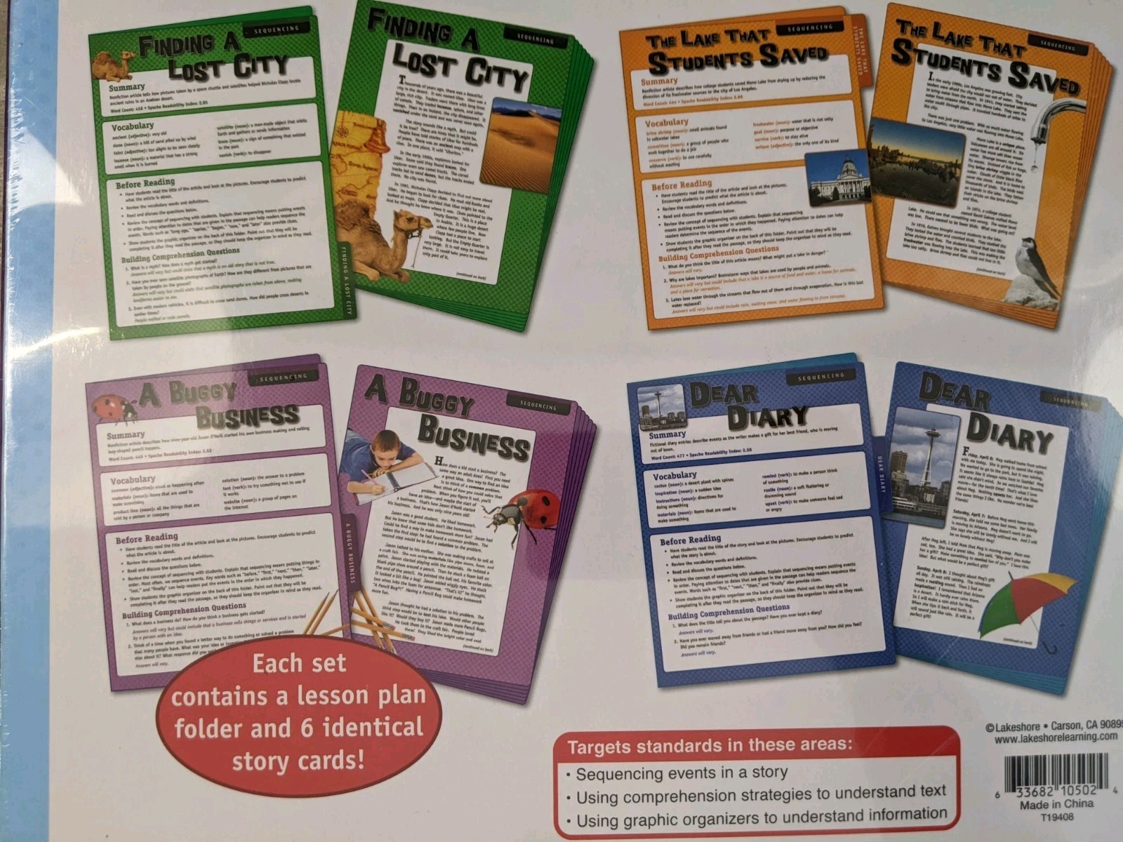Lakeshore Learning SEQUENCING Literacy Reading High Interest Grades 4-5 SEALED
