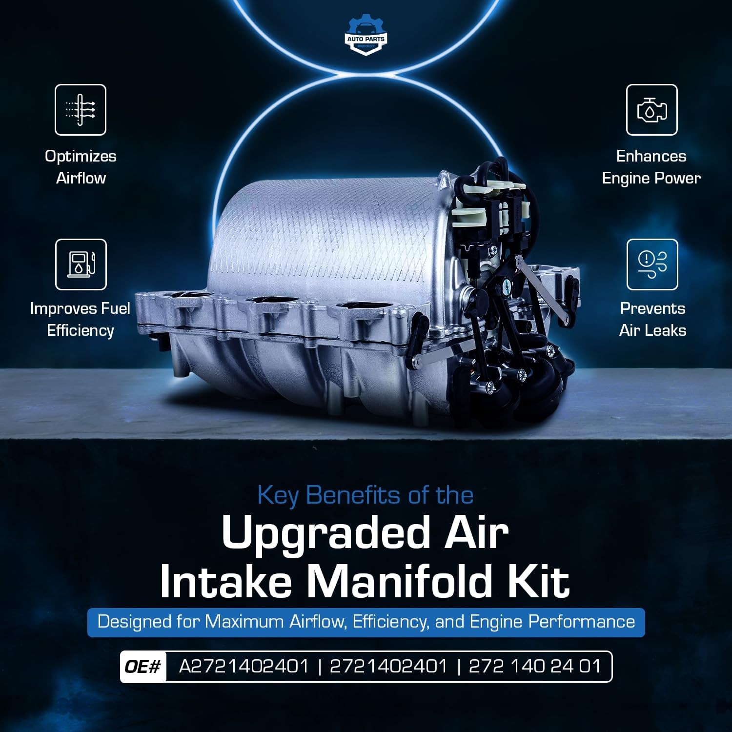 Upgraded Air Intake Manifold Kit Assembly Compatible with Mercedes-Benz C300 C35