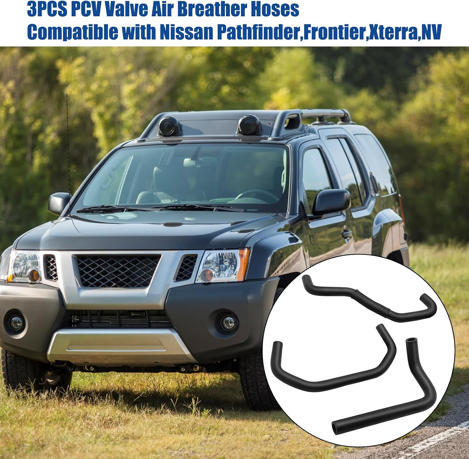 Jaronx 3PCS Breather Hoses Compatible with Nissan Pathfinder 2005-2012 | Frontie
