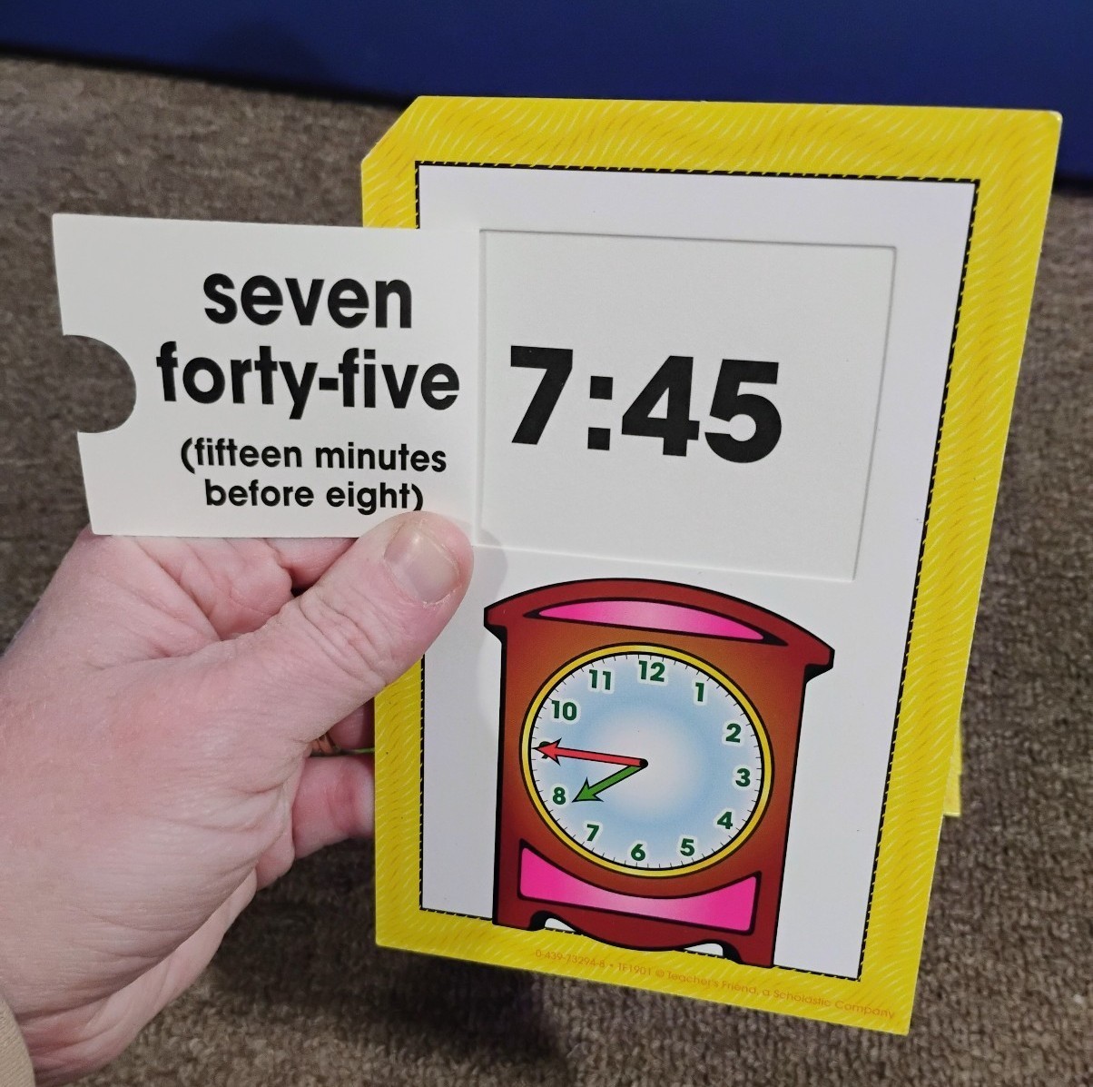 Scholastic Flip-Open Flash Cards Money & Telling Time COMPLETE