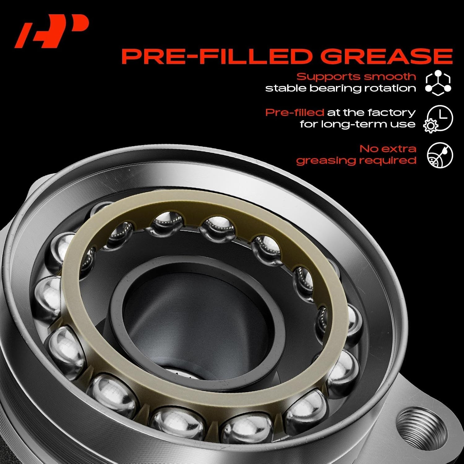A-Premium Front Left Steering Knuckle Wheel Bearing for Mitsubishi Outlander