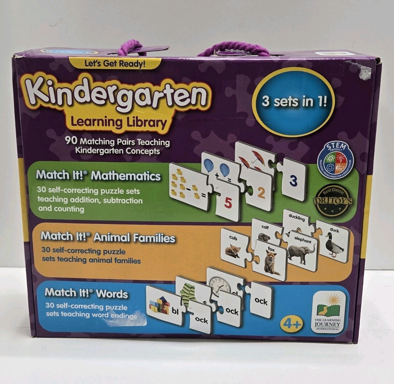 The Learning Journey Kindergarten Learning Library Match It! 3 Sets in 1 90 Pair