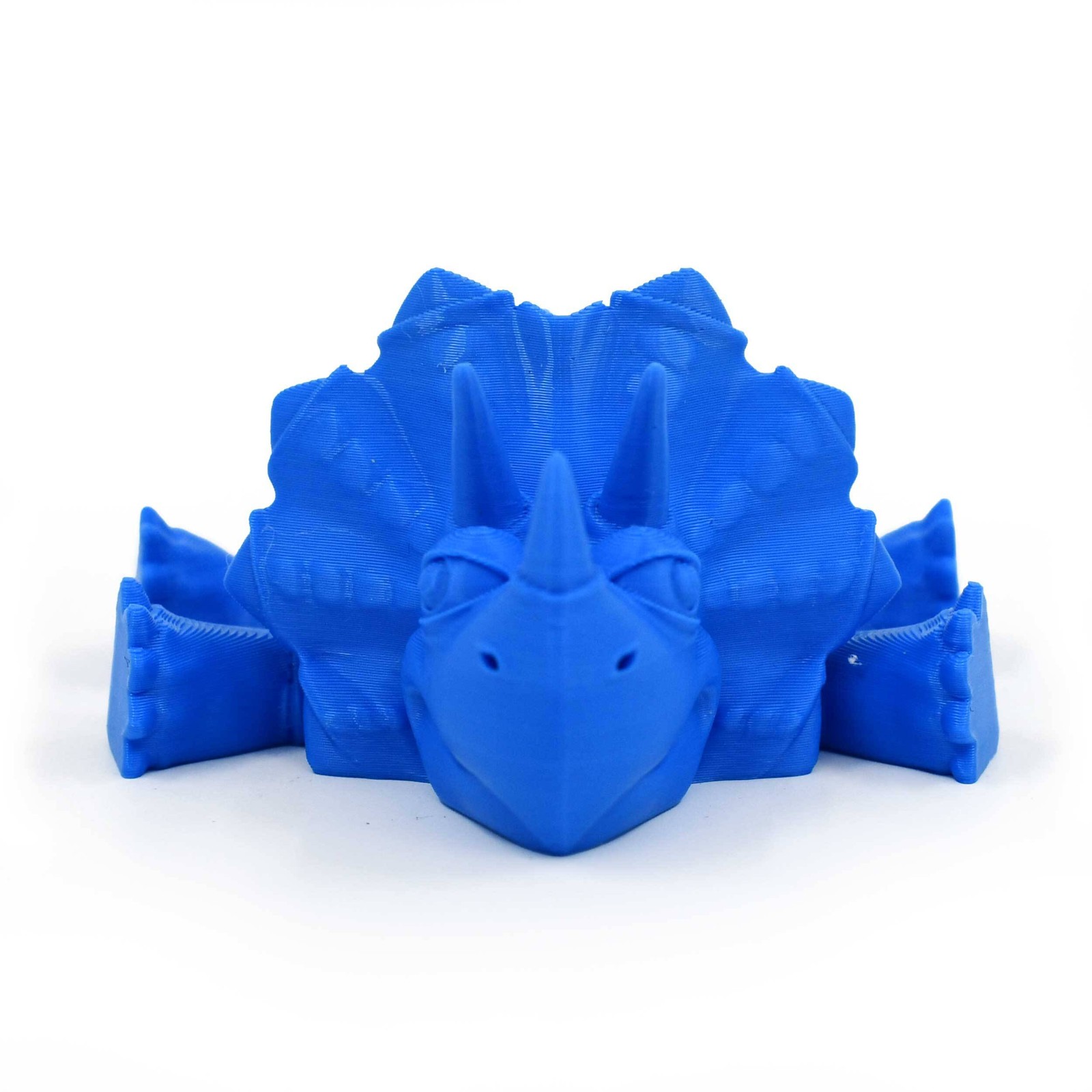 3D Printed Articulated Flexible Triceratops Dinosaur | Multiple Colors | Black S