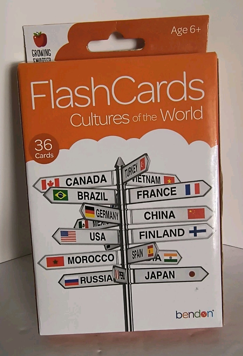 Cultures of the World (Bendon) 36 Flash Cards for Ages 6 & Up NEW! Free Shipping