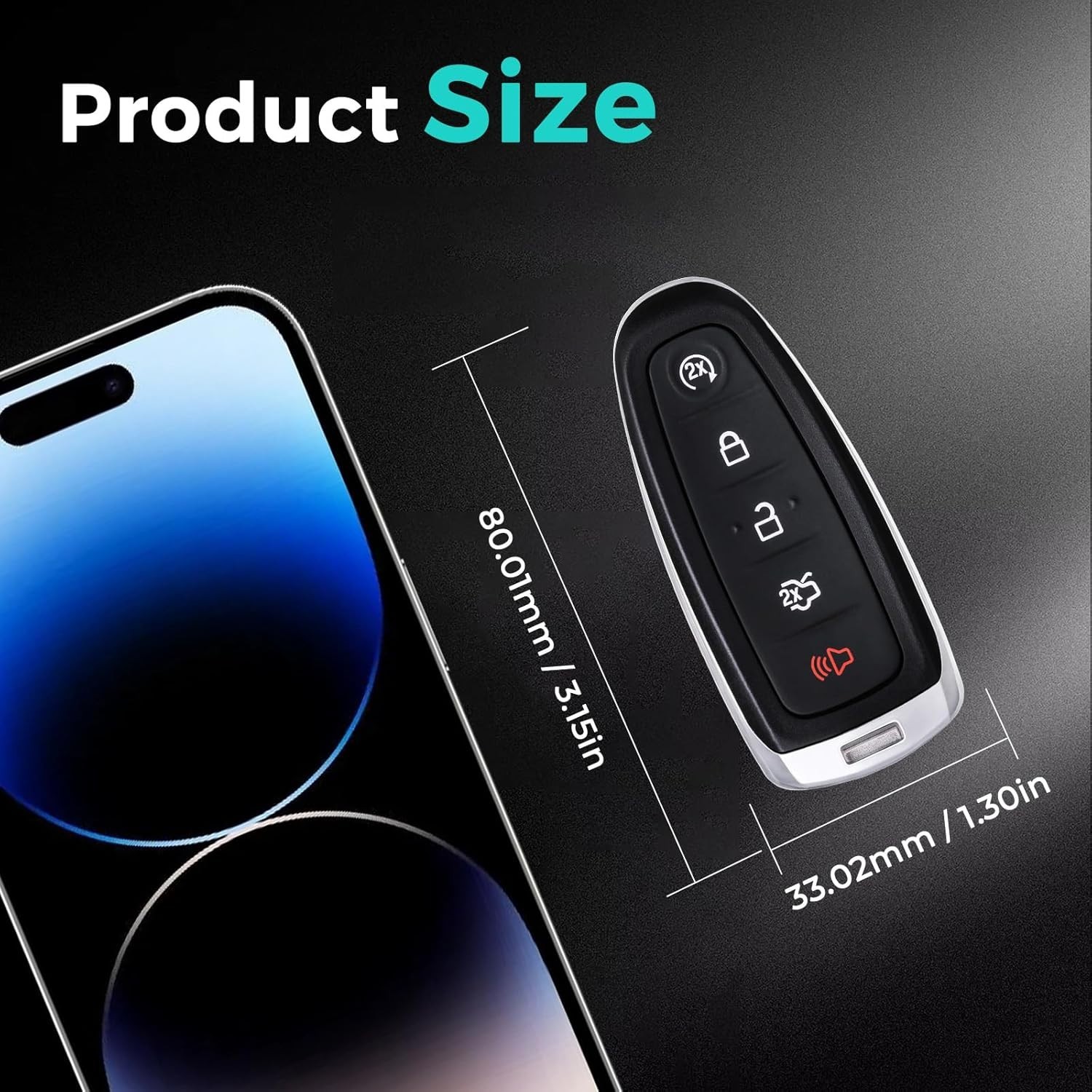 HelloAuto Key Fob for Ford Flex Explorer Escape 2013-2017, Keyfob
