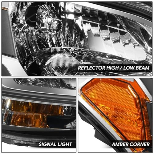Right Passenger Headlight Assembly Halogen Black Housing for Kia Soul 2010-2011