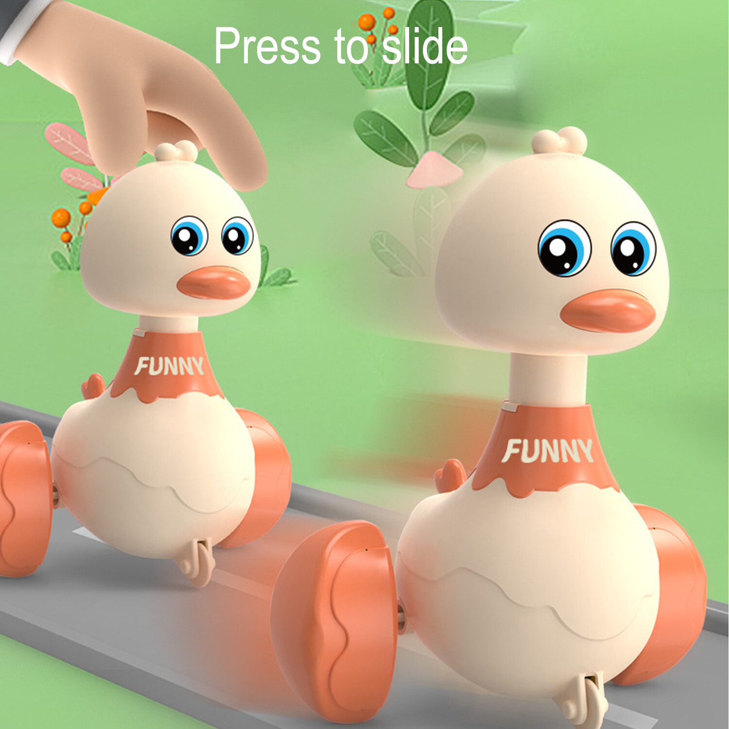 Educational Baby Toy,Press and Wiggle Duckie for Intellectual Development