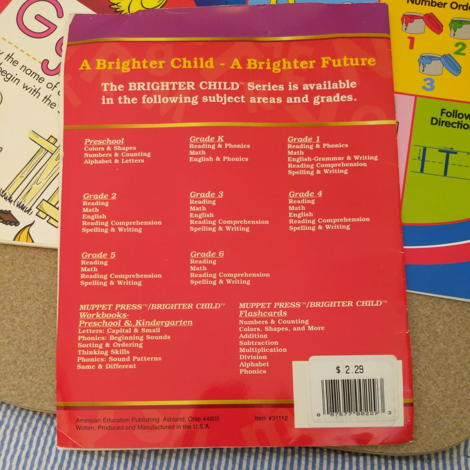 Preschool/Kindergarten Beginning Sounds Letters Numbers Phonics Workbooks (3)…