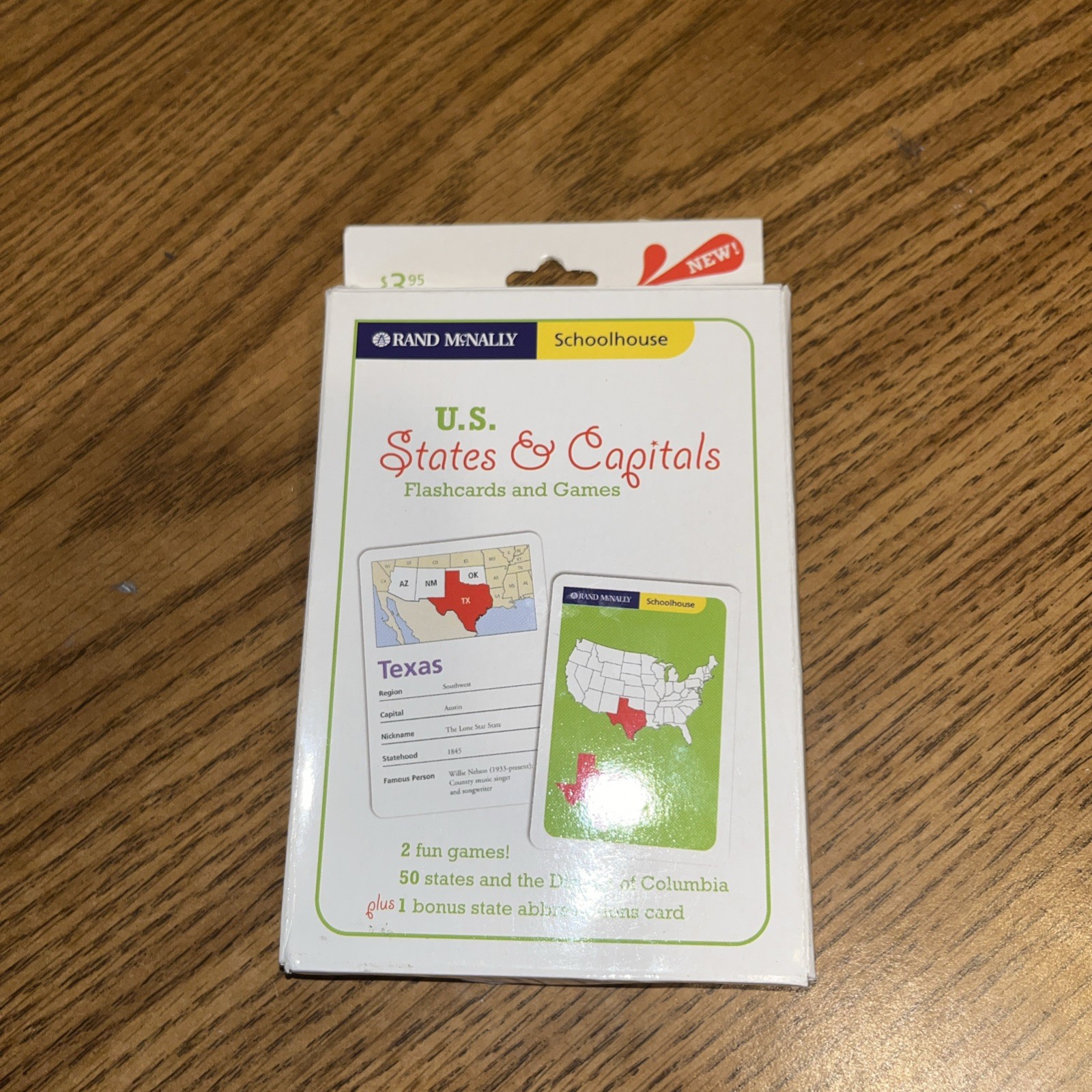 Rand McNally Schoolhouse U.S. States & Capitals Flashcards and Games New Sealed