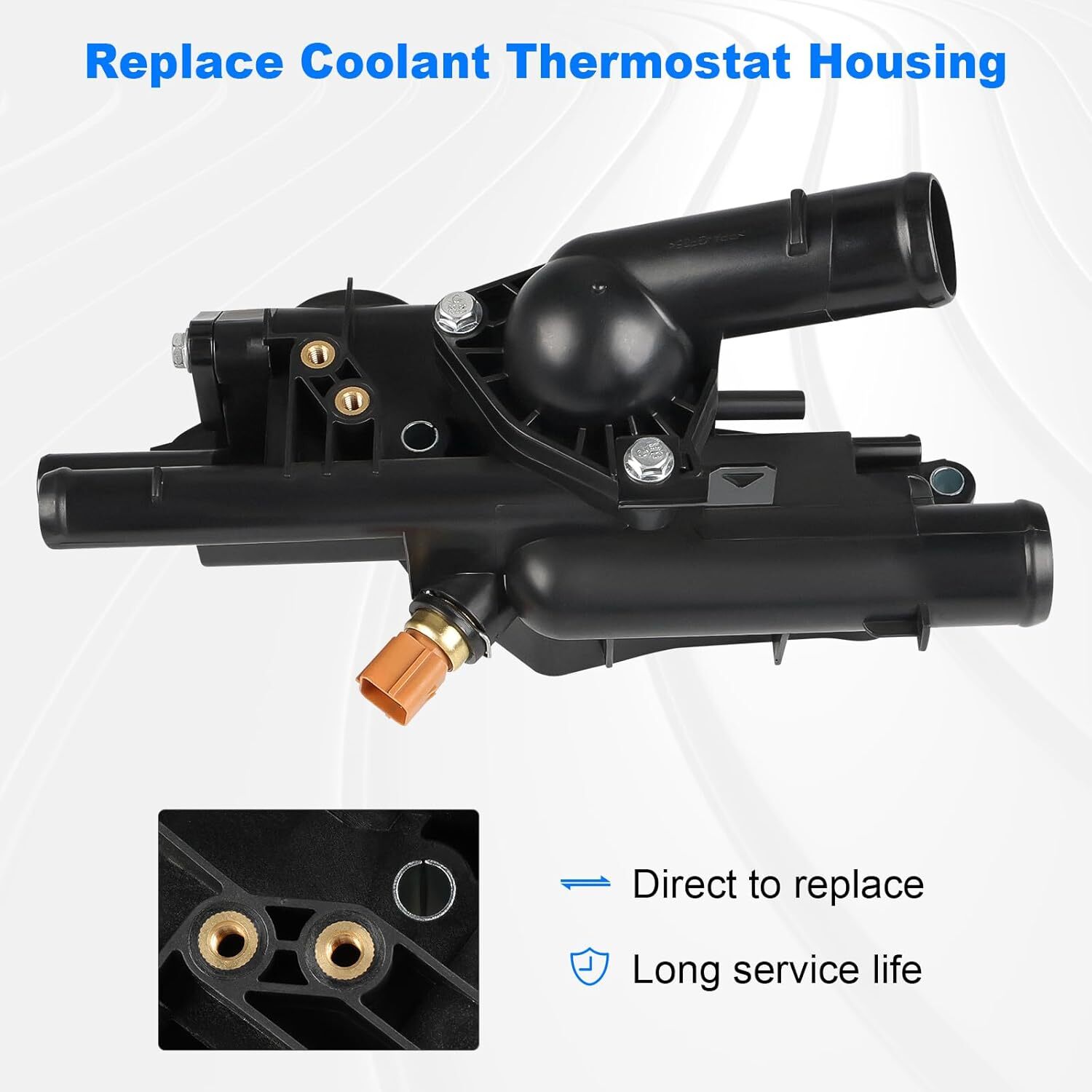 Engine Coolant Thermostat Housing Assembly Replacement for 256002G600 Compatible