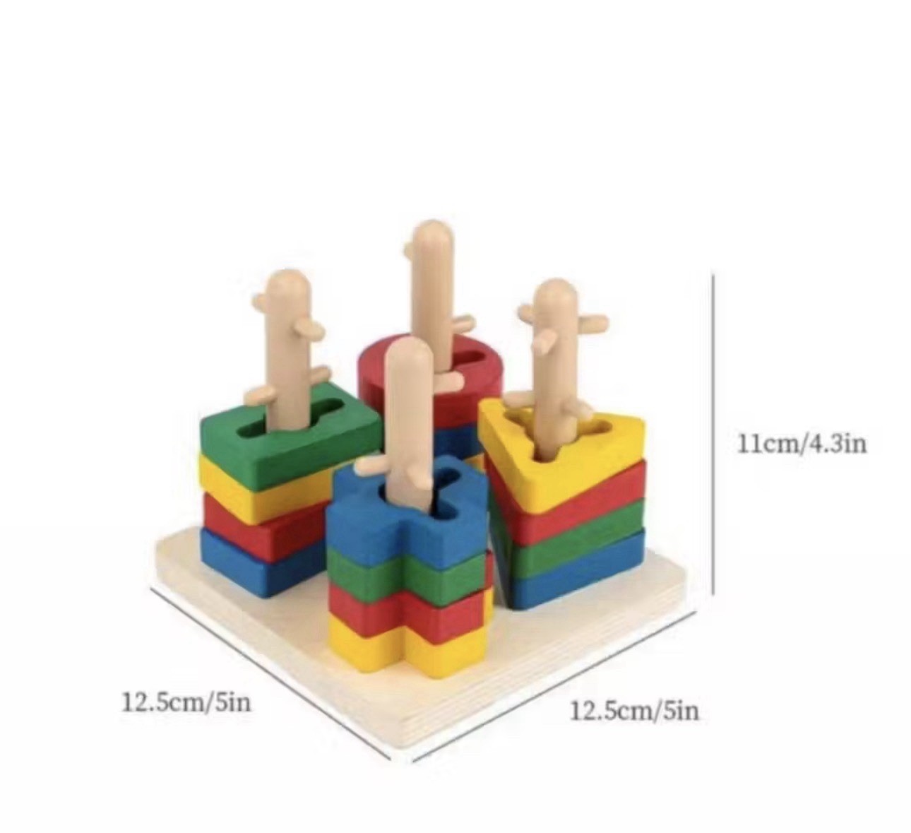 Paired Geometric Set Toys /Wooden Toys Color and Shape Cognitive Montessori Toy