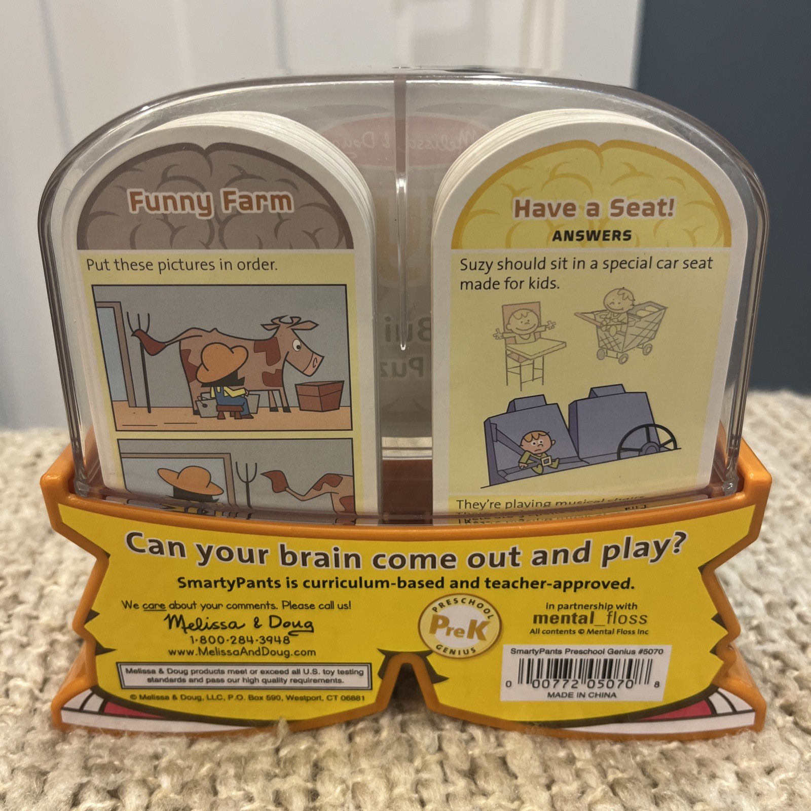 Melissa And Doug Smarty Pants Preschool PreK 120 Brain Building Cards In Case