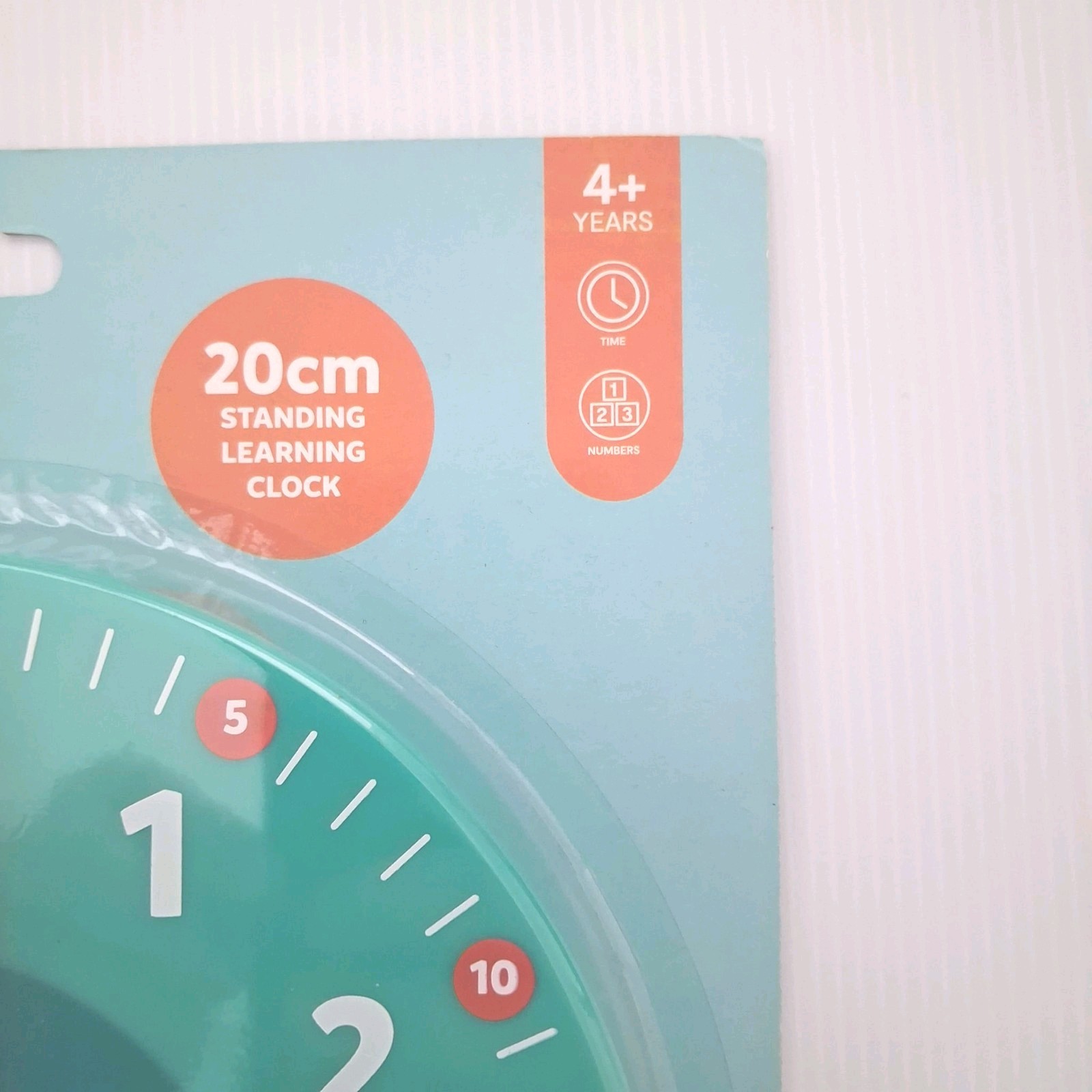 Teach The Time Learning Clock 20cm Educational Teaching Toy Kids Age 4+ New Anko