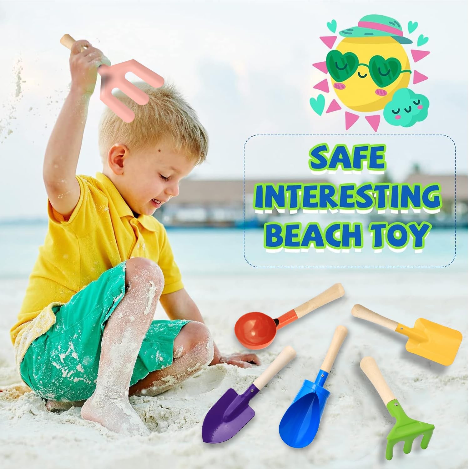 6 PCS 8″ Kids Gardening Tools, Standard, Standard Multicolor Tools
