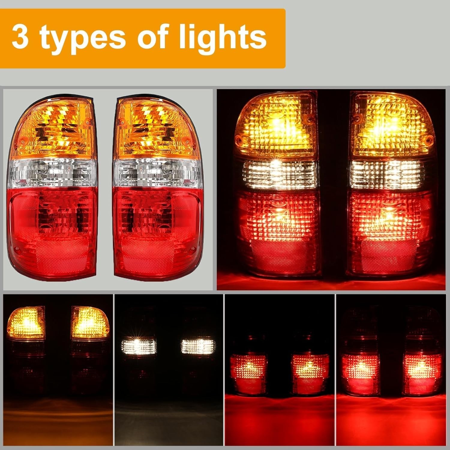 Tacoma Tail Light Compatible with 2001-2004 Toyota Tacoma 2001 2002 2003 2004