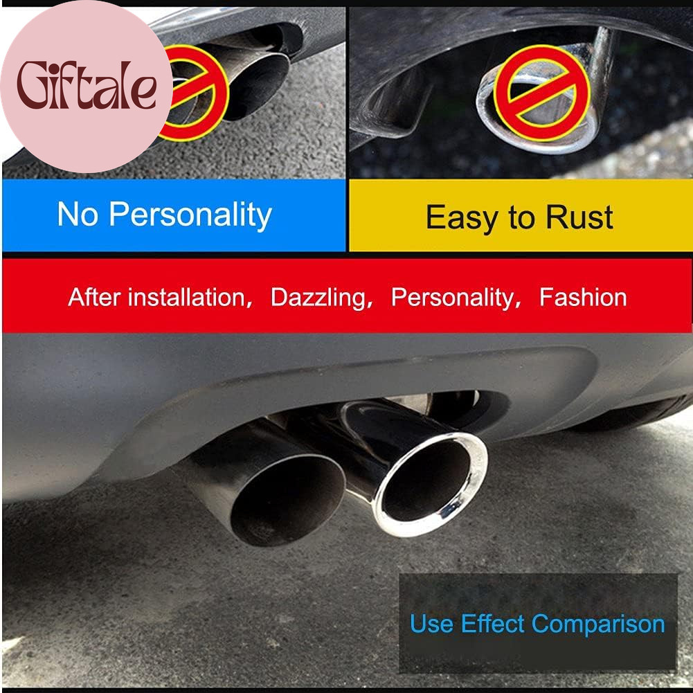 Exhaust Tips Pair Compatible with VW Volkswagen JETTA 2009-2018/ SAGITAR 2011-20