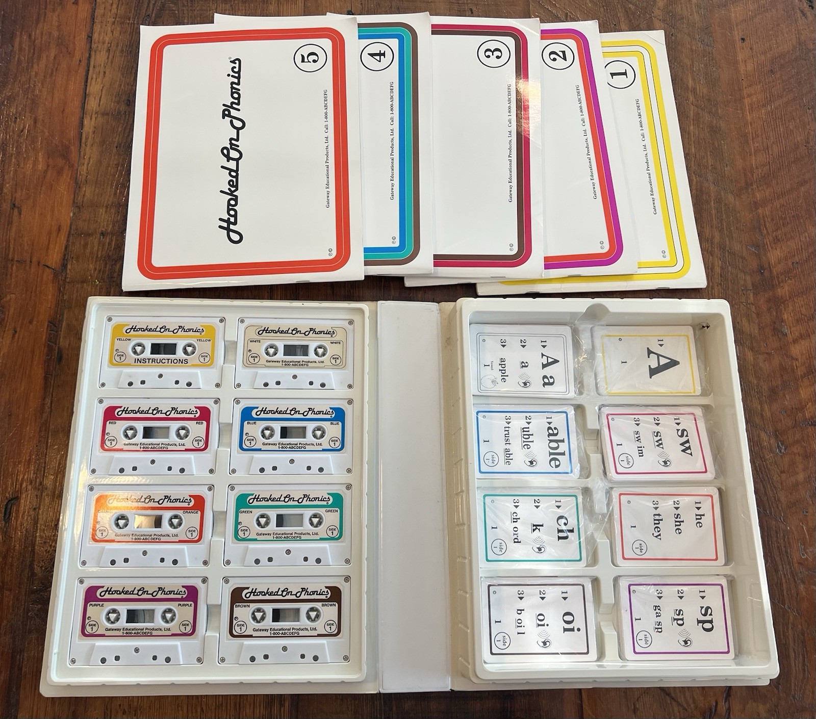 Hooked On Phonics Pre-School Primary Remedial Adult Cassette Tapes Books Cards