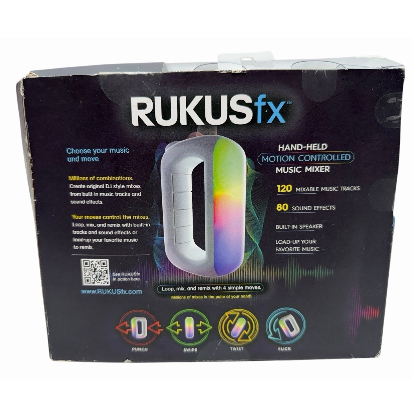 Just Play RUKUS fx Handheld Electronic Game – White Damaged Box