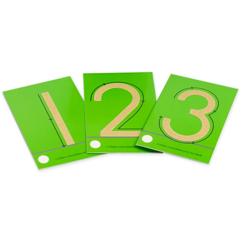 Sandpaper Numerals Set 0-9 Tactile Learning Cards