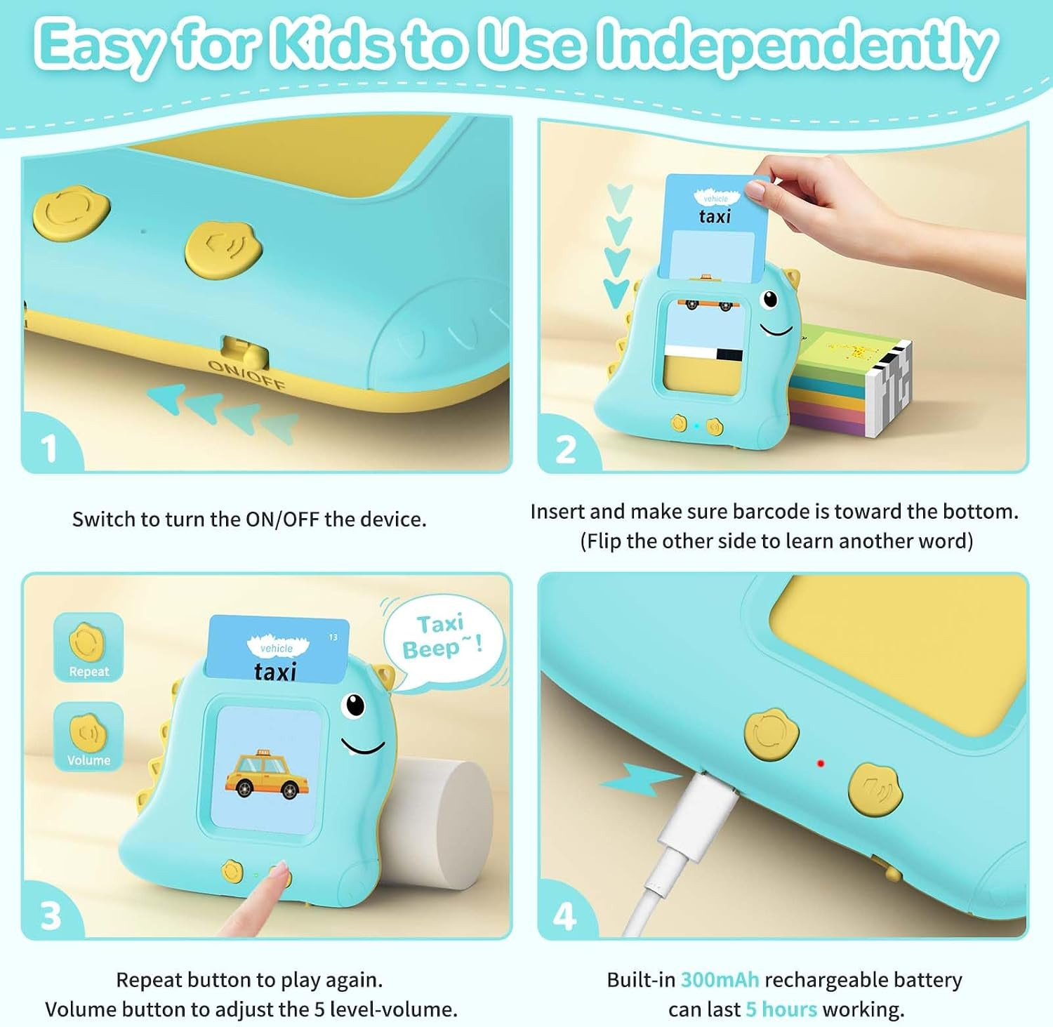 Interactive Flash Cards for Toddlers, Educational Autism Sensory Learning Toys