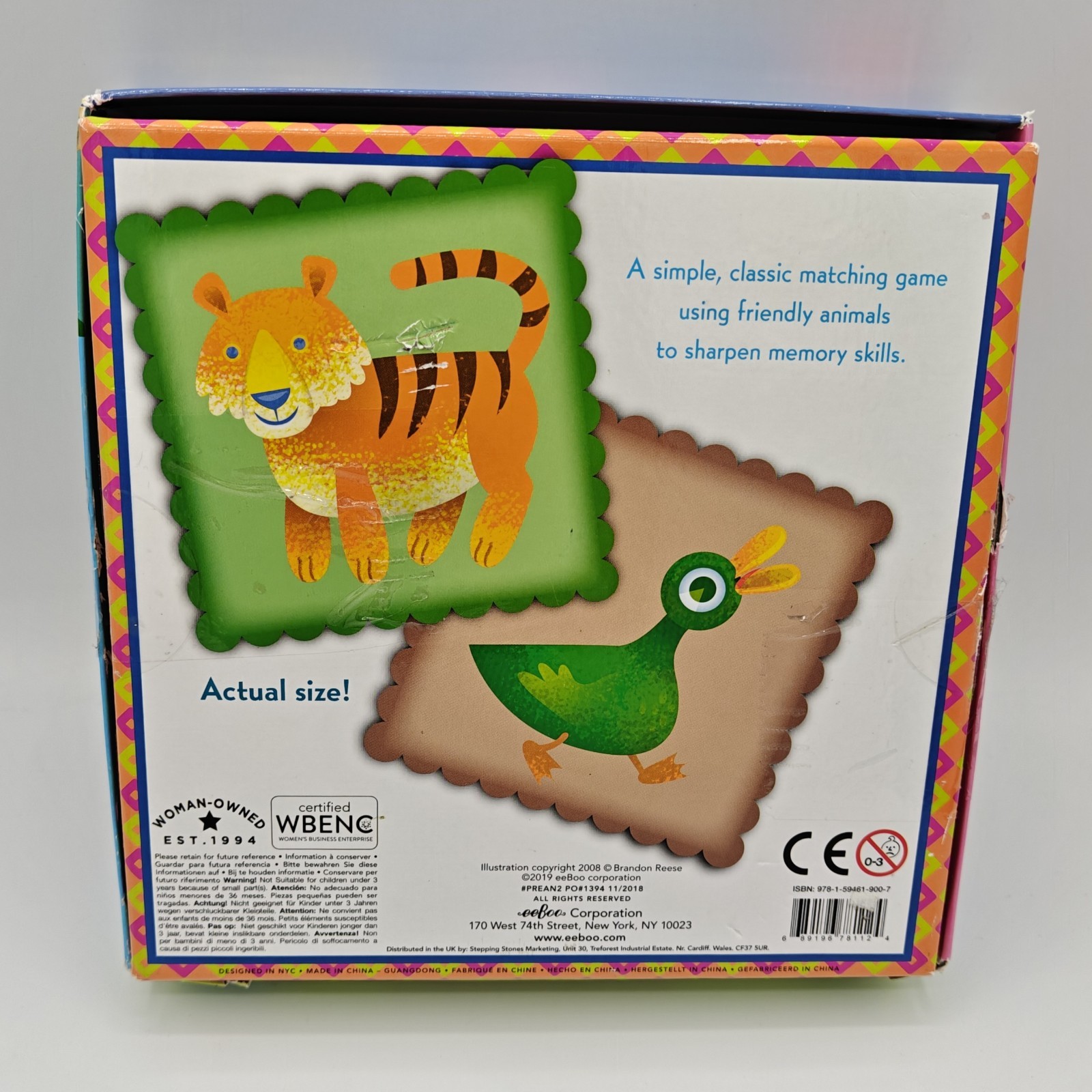 eeBoo Preschool Animal Memory Matching Game Complete 2019 Kids Ages 3+