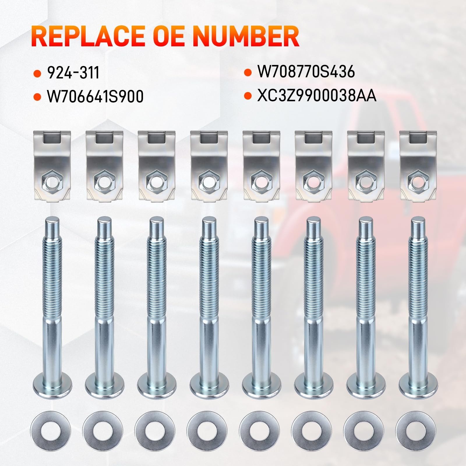 GDUKOP 924-311 Truck Bed Mounting Bolts Nuts Hardware Kit 1/2-13 UNC