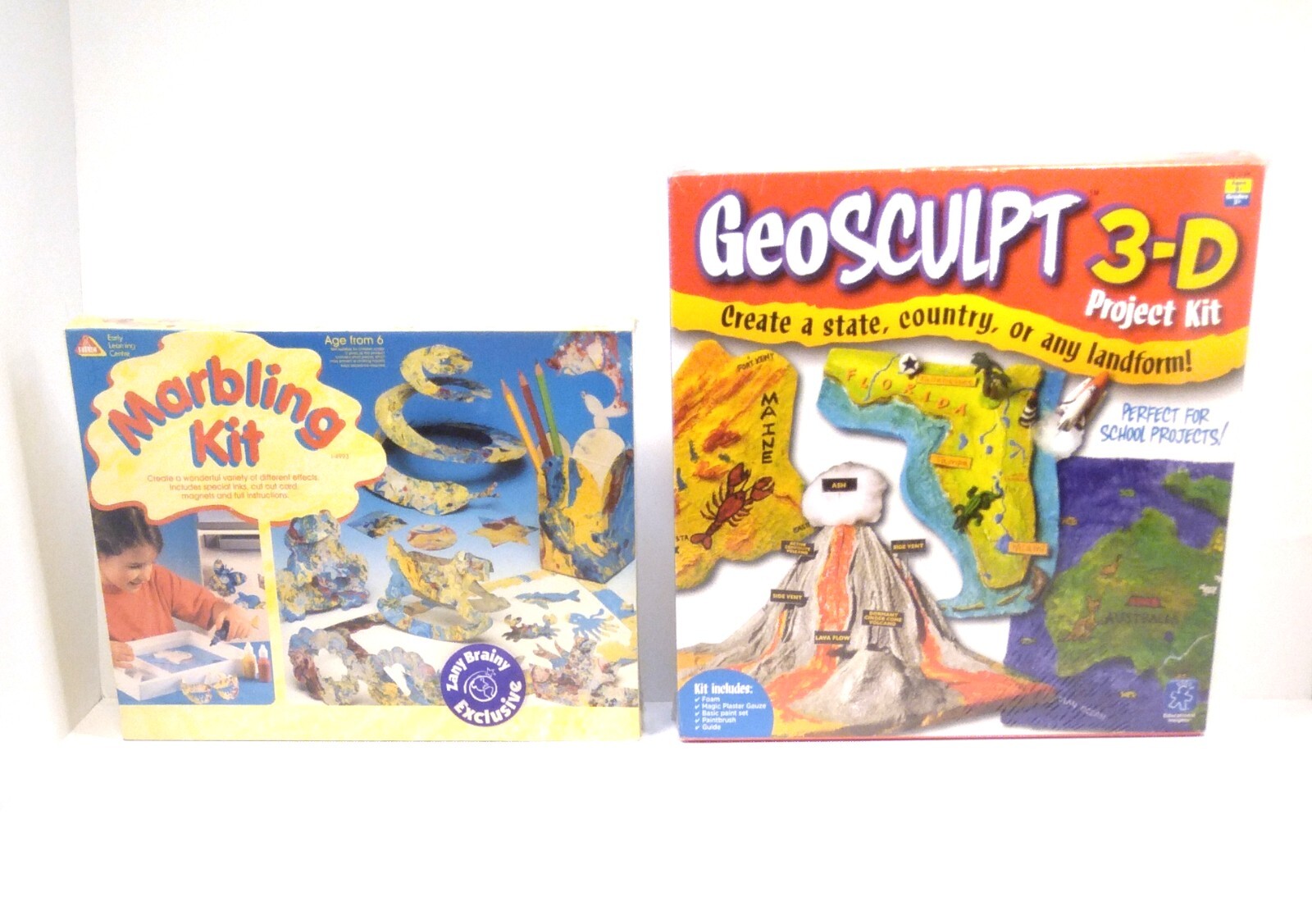 GeoSculpt 3-D Project Kit & Vintage Marbling Project Kit – Both Factory Sealed