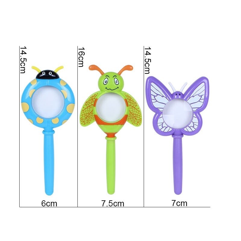 Cartoon Insect Shape Magnifying Glass Kids Educational Toys Magnifier Learning