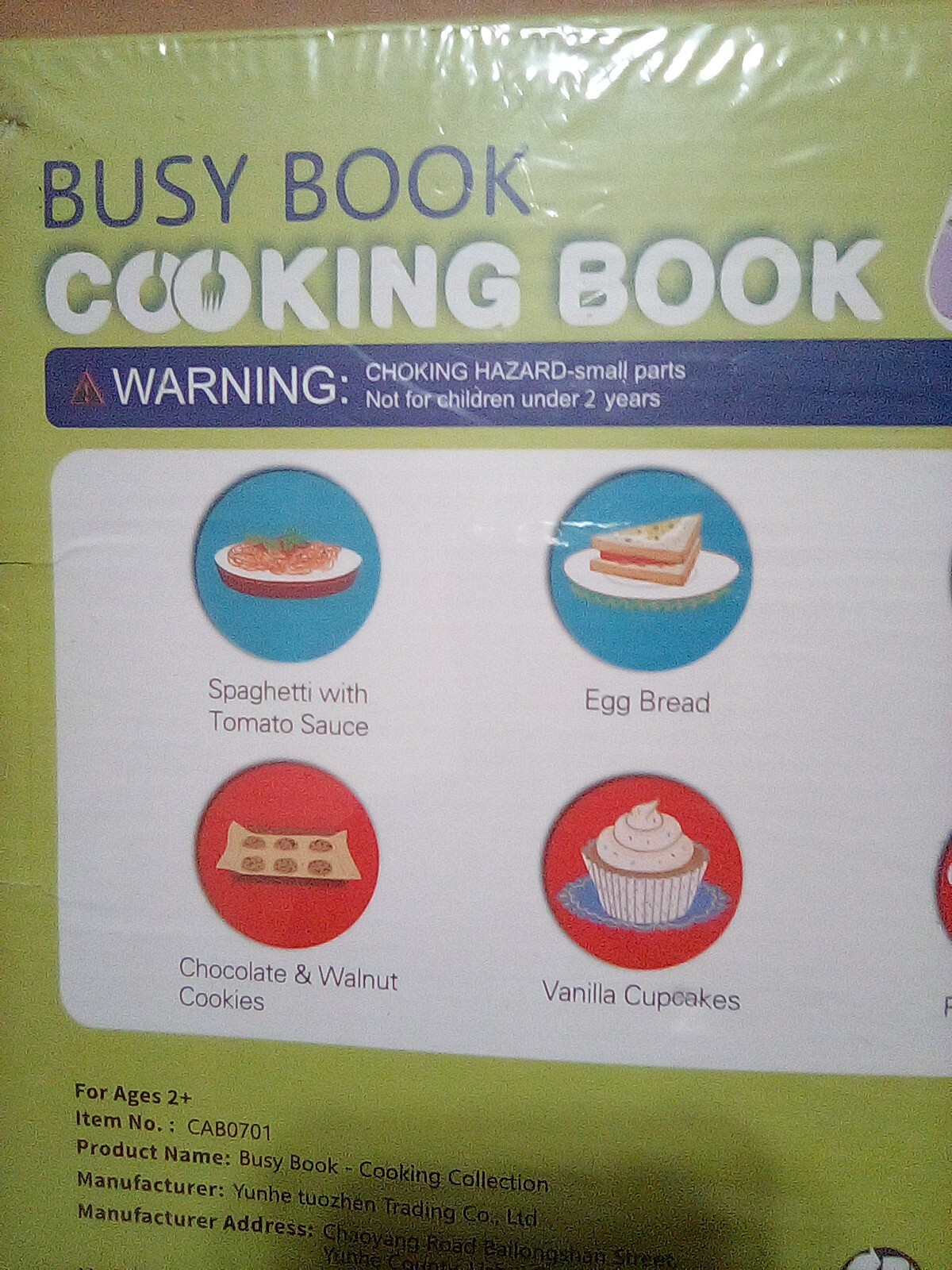 Giant cabbage Cooking Book Busy Book- Kitchen Travel Toys