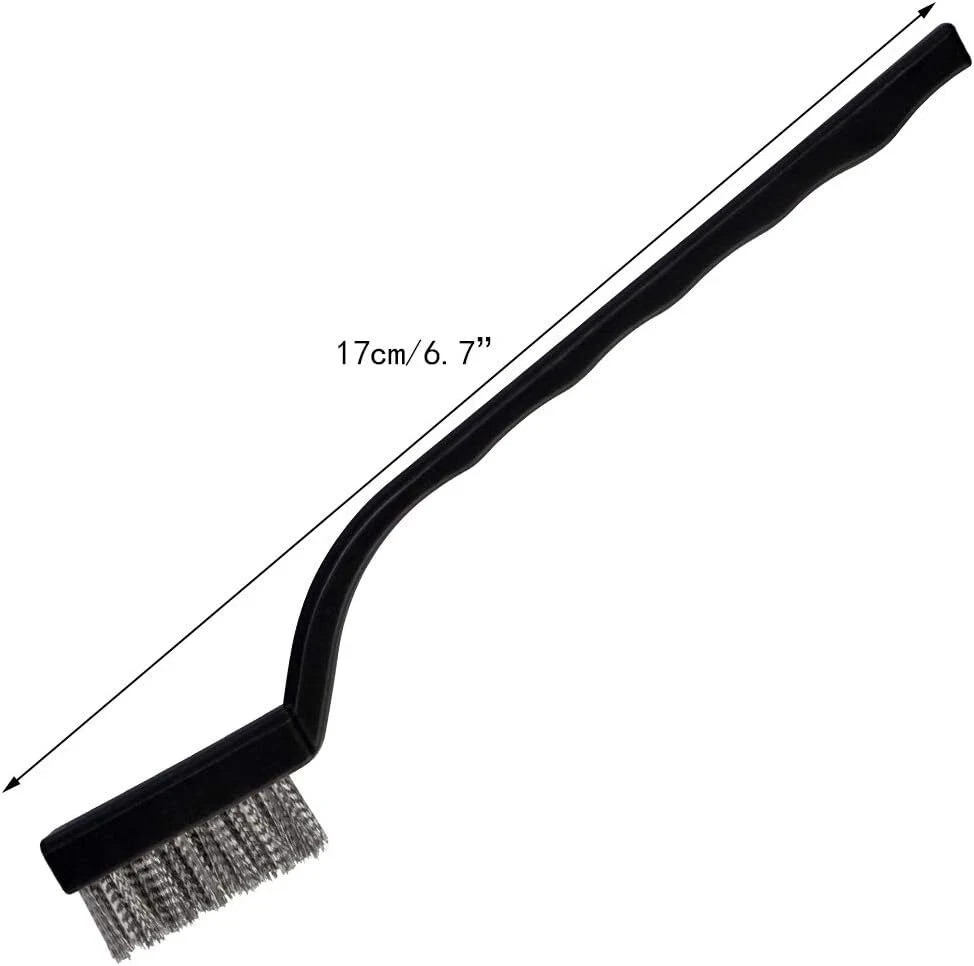 15 Pcs Mini Stainless Steel Wire Brush Set for Cleaning Welding Slag Rust, Wire