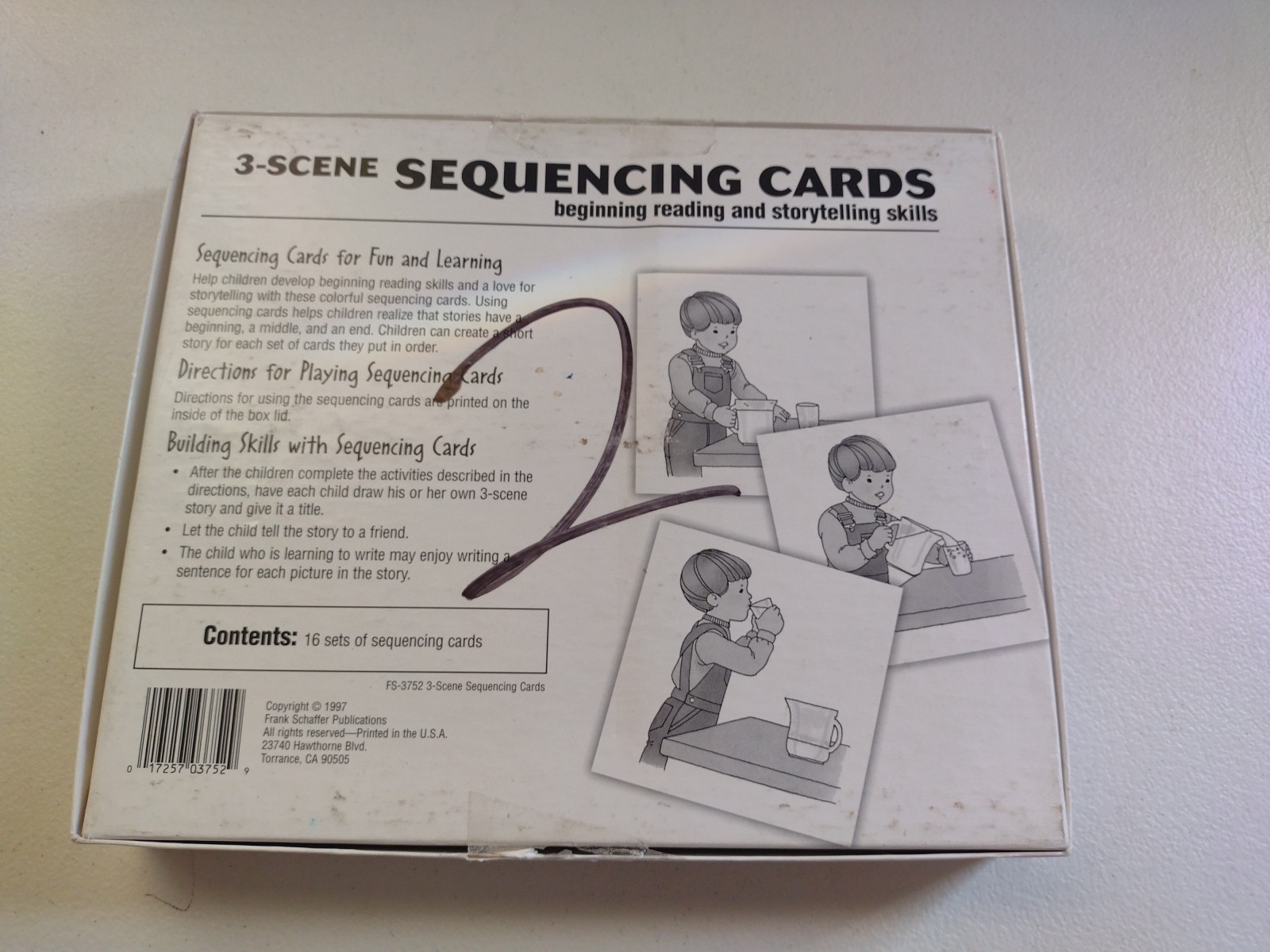 Frank Schaffer 3-Scene Sequencing Cards 16 Sets FS-3752 1998 complete Ages 3-6