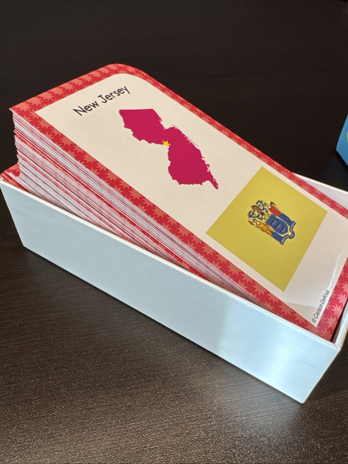 Carson Dellosa States and Capitals Flash Cards for Kids Ages 8+, Geography Flash