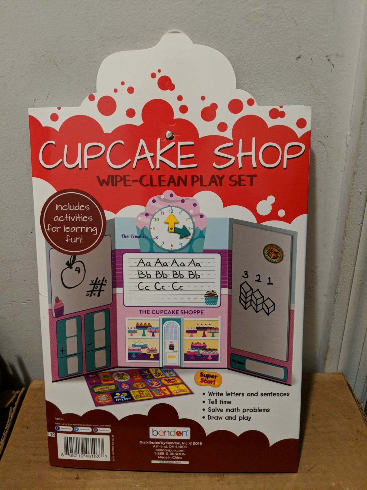 Wipe Clean Childrens Learning Pad Writing Counting Time Clock Stickers pre. K 🆕