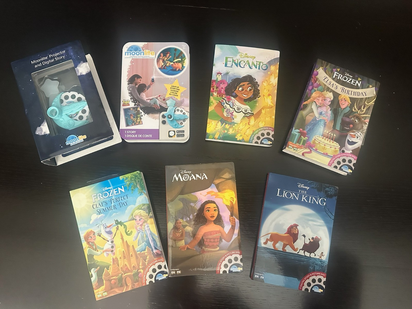 moonlite story projector plus 5 Disney Stories