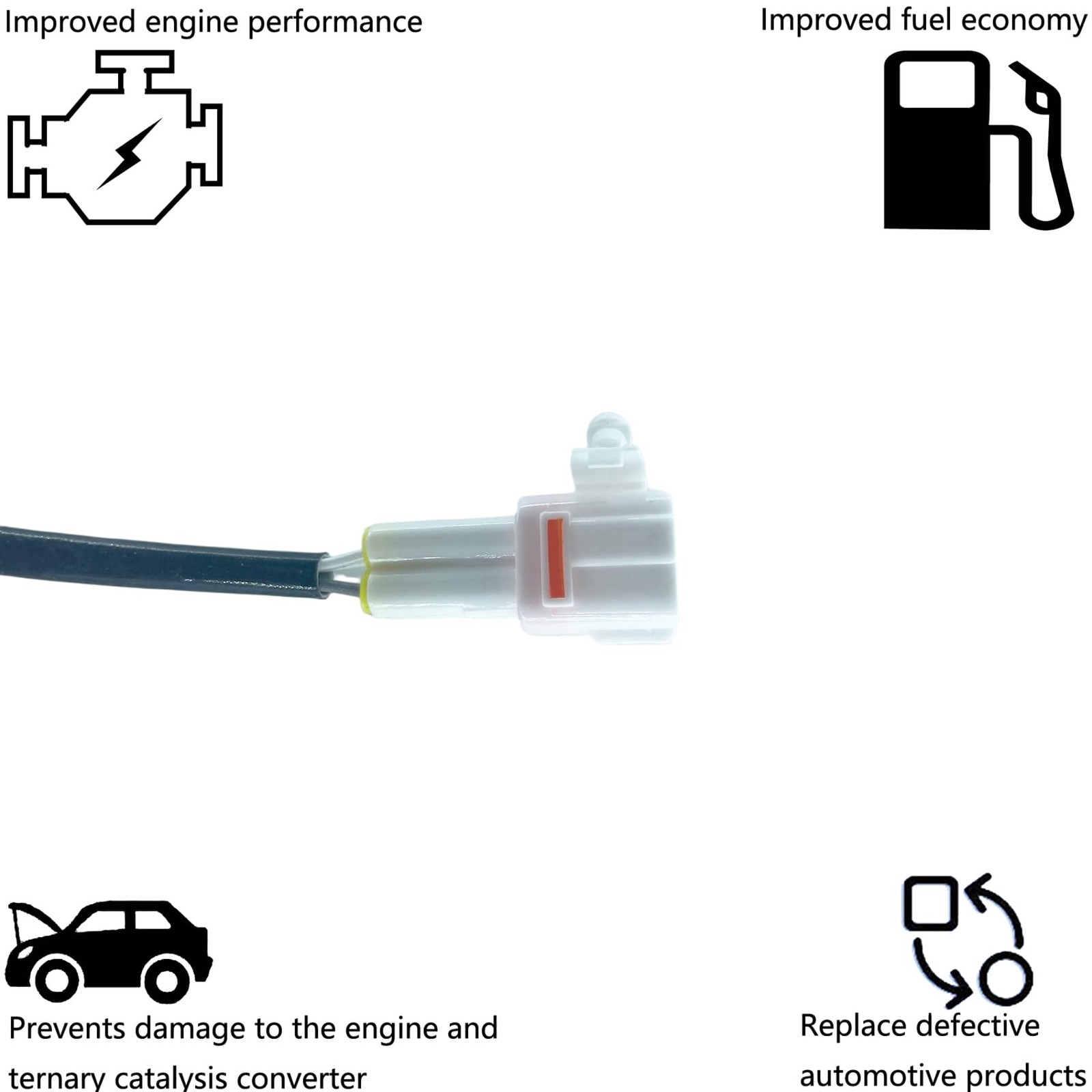 Dropwater Downstream Rear O2 Oxygen Sensor Compatible with Chevy 2003 Black