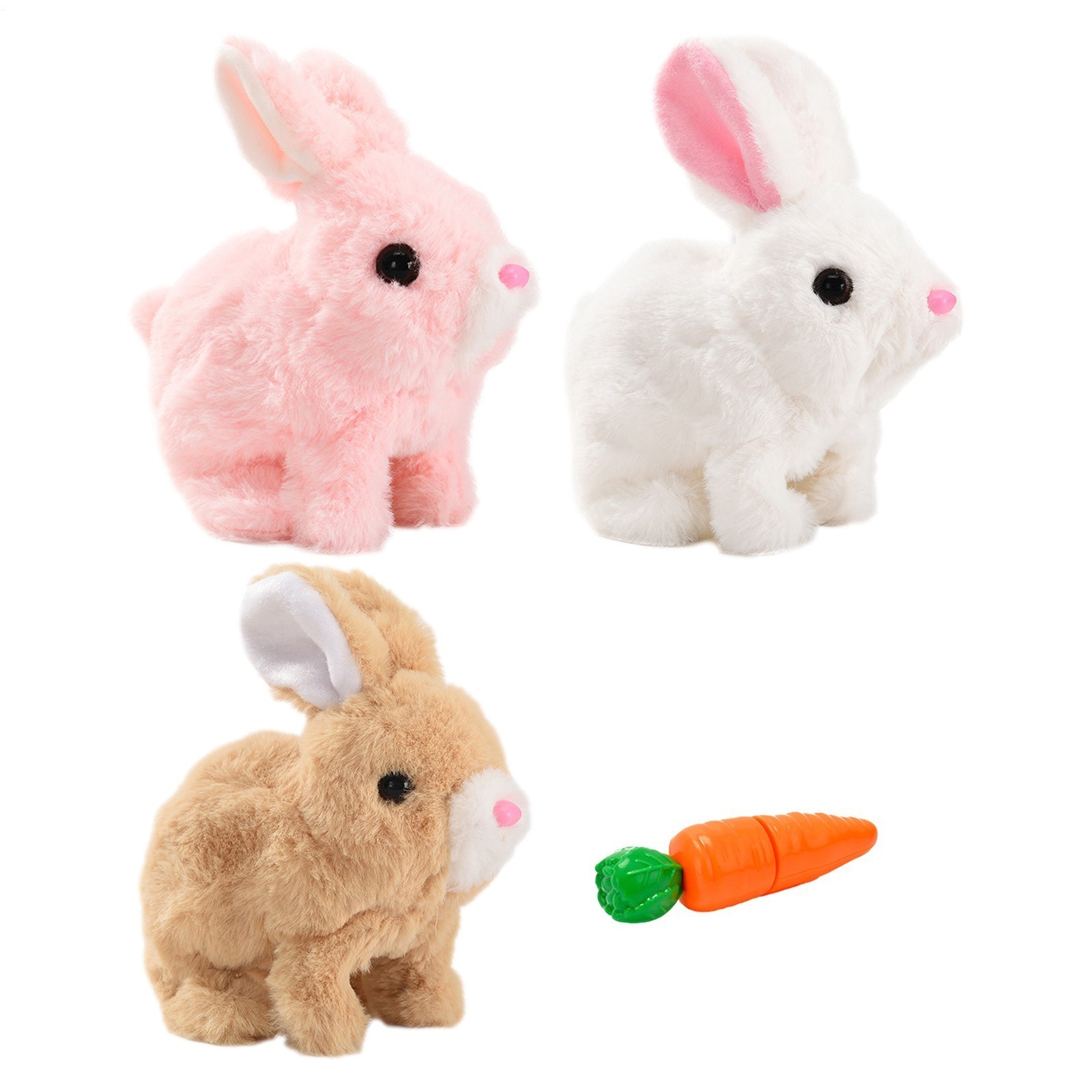 Electric Plush Rabbit Hopping Jumping Interactive Bunny Robot Toy Easter Gift