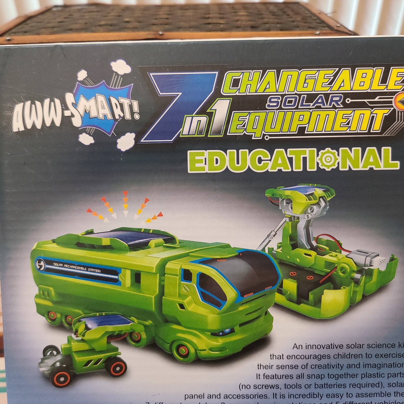7 in 1 Changeable Solar Equipment Science Kit Fun Educational Toy New Open Box