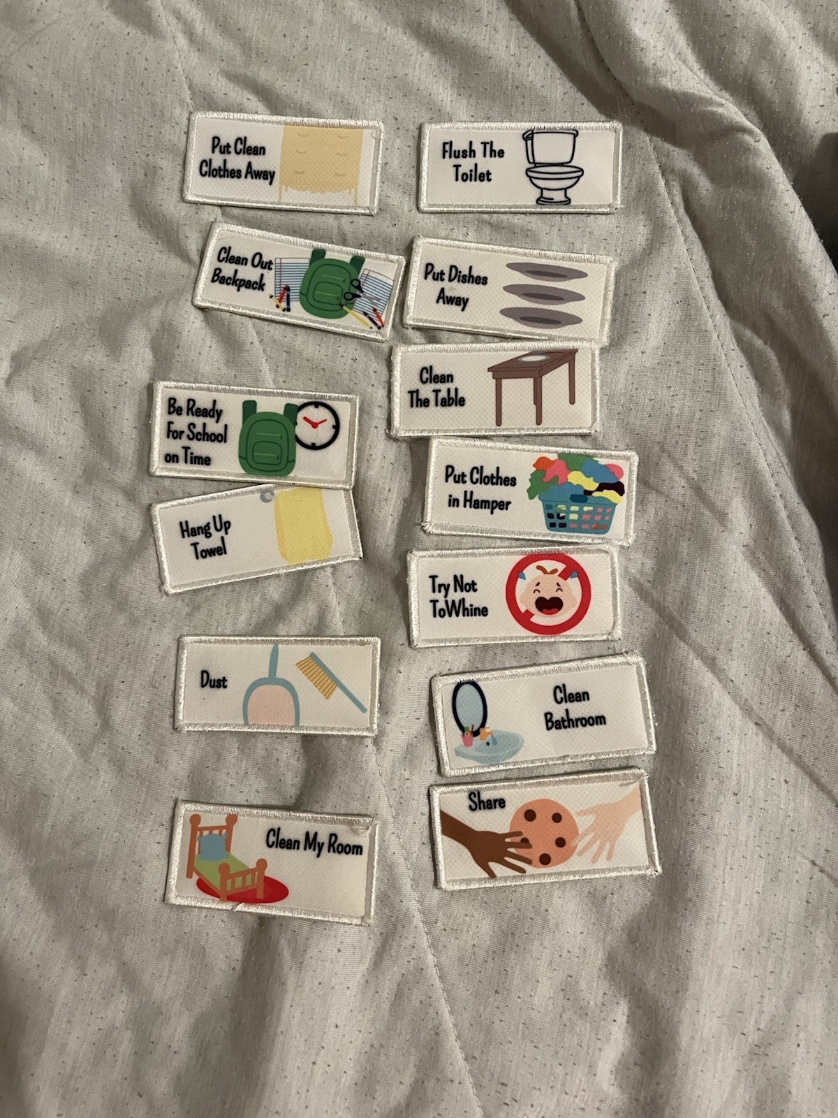 Wall Hanging My Chore Chart- Chores & Rewards For The Week. Complete & Clean