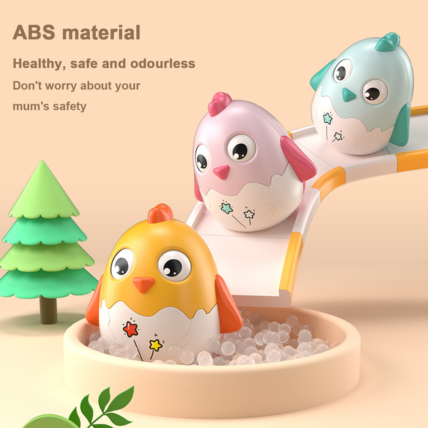 Educational Baby Toy,Chicken Tumbler Bell for Intellectual Development